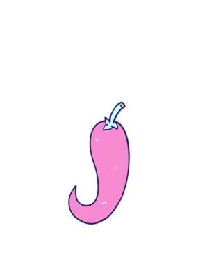 Çizgi film animasyonunu genişletiyorum. Karalama, kırmızı kırmızı kırmızı kırmızı biber.