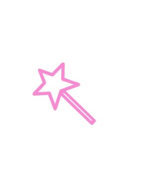 Sihirli değnek sembolünün yatay titreşimli animasyonu