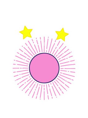 dönen yıldızlar güneş animasyonu basit grafik