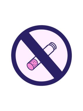 Sigara içilmeyen işaretlerin döndürme hareketi canlandırması