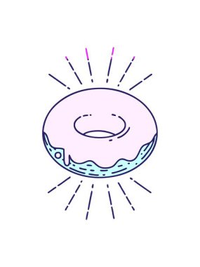 Geleneksel dövme stili buzlu çöreğin animasyonunu canlandırın.