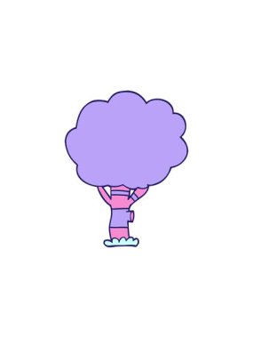 bir ağacın karalamalarının radyoaktif parlayan animasyonu