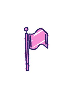 Waving Flag Tebeşir Çiziminin bölünme etkisi canlandırması