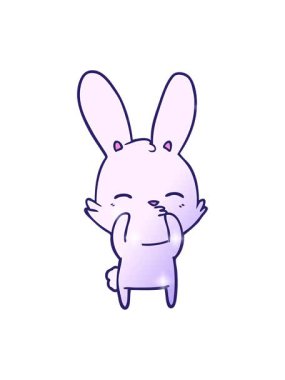 Garip bir tavşan çizgi filminin ışıltı etkisi