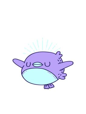 geleneksel dövme stili kanat çırpan Robin 'in hareketli canlandırması