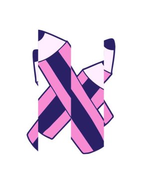 Çizgi film kalemlerinin bölünmüş hareket animasyonu