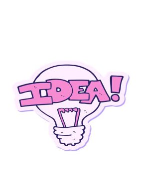 Karikatür fikri ampul sembolünün hareketli canlandırması