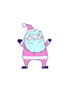 Neşeli Noel Baba karikatür çiziminin dikkat çekici animasyonu