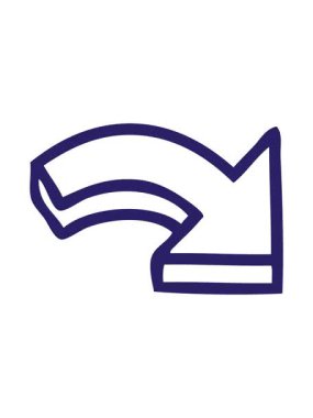 Yön gösteren bir okun karikatürünü çizerken titrek hareket animasyonu