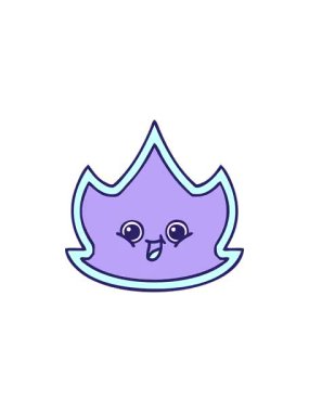 Bir ateş dizaynının çizgi filminin gösterişli satış animasyonu