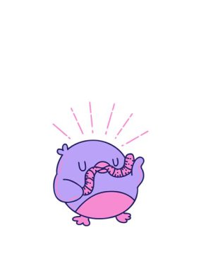 Solucanlı robin dövmesi hareketli animasyon