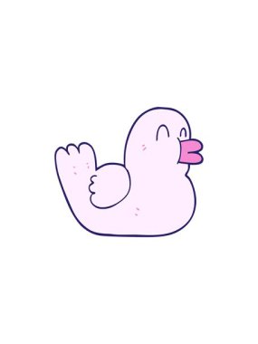 Çizgi film çizgi romanının canlandırma efekti mutlu ördek