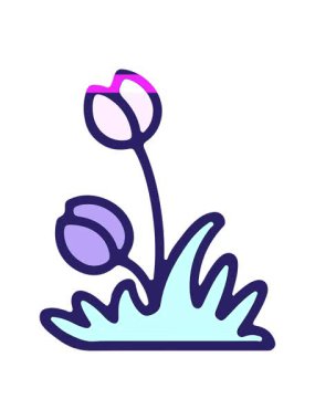 Basit lale çiçeği tasarımının animasyonunu güçlendir