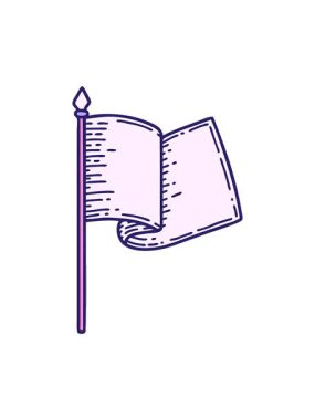 Dövmenin hareketli animasyonunu geleneksel beyaz bayrak stilinde patlatmak