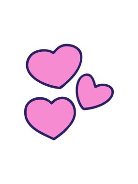 Aşk Kalpleri çizgi film setinin dönen hareketli animasyonu