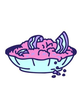 Geleneksel Brezilya domuz pastırması ve ekmek kırıntılarını salla ve durdur