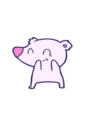 Bir kutup ayısı çizgi filminin hareketli animasyonu