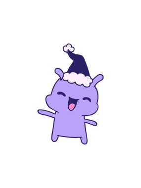 Kawaii uzaylılarının el çiziminin hareketli animasyonu