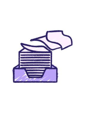 Ofis Kağıtları Çiziminin hareketli animasyonu