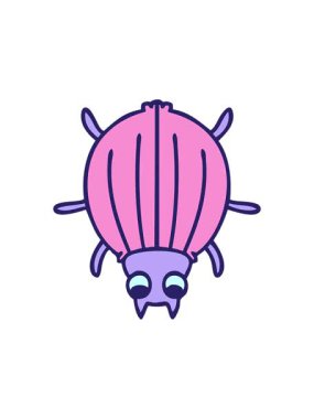 Dikkat çekici bir çizgi film böceği animasyonu.