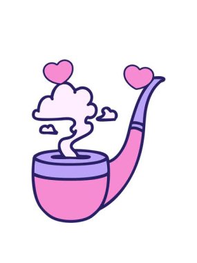 dönen kalpler sigara içenlerin piposunun çiziminin animasyonu