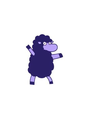 Kara koyun çizgi filminin gösterişli satış animasyonu