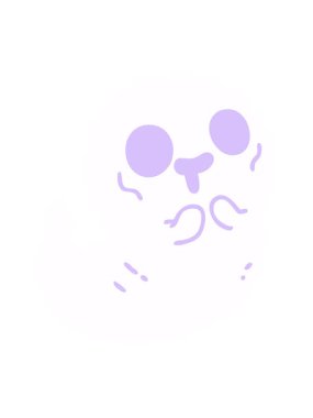 Hayalet cadılar bayramının neon ışık efekti animasyonu