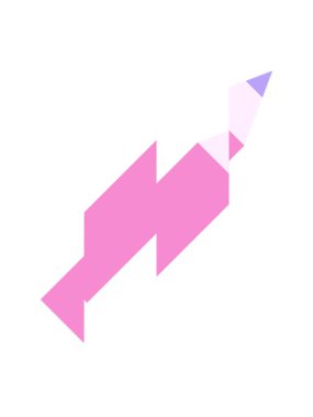 Bir karikatür kaleminin canlandırmasının bölünmüş hareket canlandırması