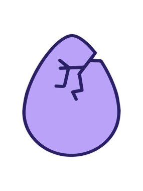 Kırık bir yumurtanın pixelize etkisi