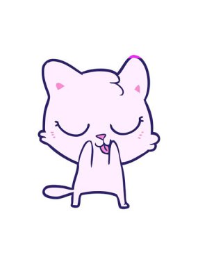 Kedi çizimi çizgi filminin animasyonunu çalıştır.