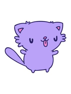 vibrating motion animation of cartoon of cute kawaii cat
