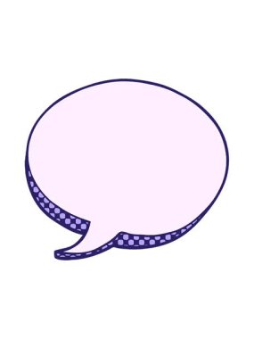 Çizgi film karalama ifade baloncuğunun efekt canlandırması