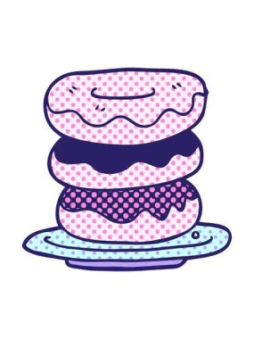 karikatür karikatür tabağı çöreklerinin animasyonunu durdurup duraklat