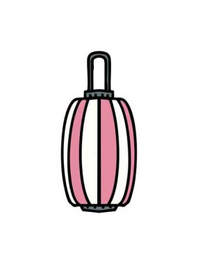 Japon ışıklarının fener kâğıdı asma efektinin canlandırması