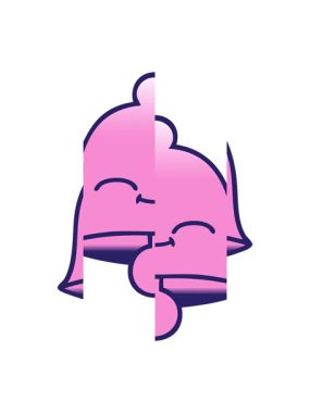 Bir çanın gölgelendirilmiş çizgi filminin bölünen hareket canlandırması