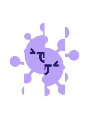 Öfkeli bir virüsün bölünmüş hareketli animasyonu