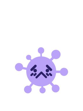 Mutsuz, mahcup virüsün hareketli animasyonu