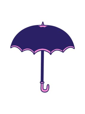 Dövmenin hareketli animasyonu geleneksel bir şemsiye stilinde