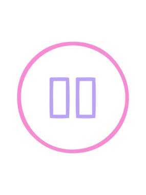 Duraklama sembolünün titreyen hareketi canlandırması