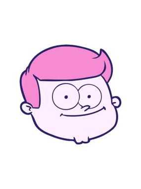 karikatür erkek yüz çiziminin efekt canlandırması