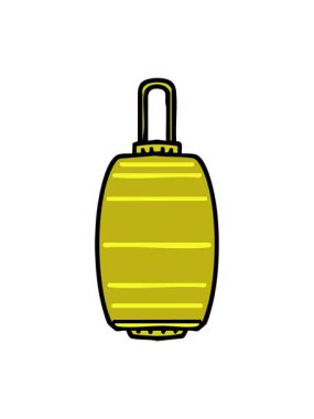 Geleneksel Japon kağıt fenerinin renk değiştiren animasyonu