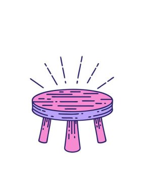 Yanıp sönen radyal çizgiler ahşap dışkı animasyonu