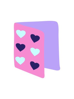 Sevgililer günü kartı tasarımının basınçlı canlandırması