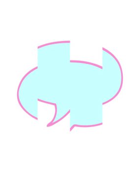 Bir karikatür karalama konuşma baloncuğunun bölünmüş hareket animasyonu