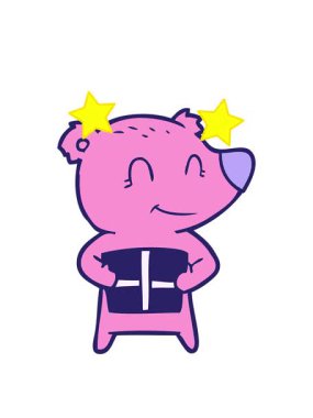 dönen yıldızlar ayı karakterinin şimdiki haliyle animasyonu