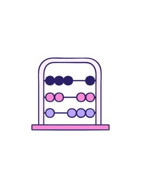 Matematik abaküsünün sevimli çizgi filminin gösterişli satış animasyonu