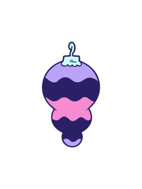 Çizgi film Noel dekorasyonunun dönen hareketli animasyonu