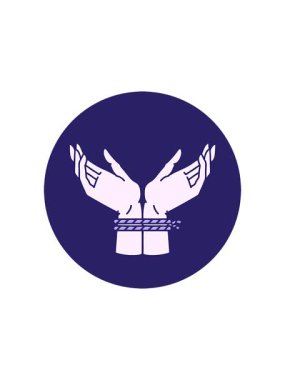 Bir çift bağlanmış elin ikonik dövme görüntüsünün yıldız patlaması etkisi animasyonu