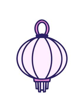 Geleneksel Japon zanaat tarzında asılı bir lambanın canlandırma efekti