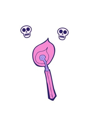 yanan kibrit karikatürünün kafatası animasyonu